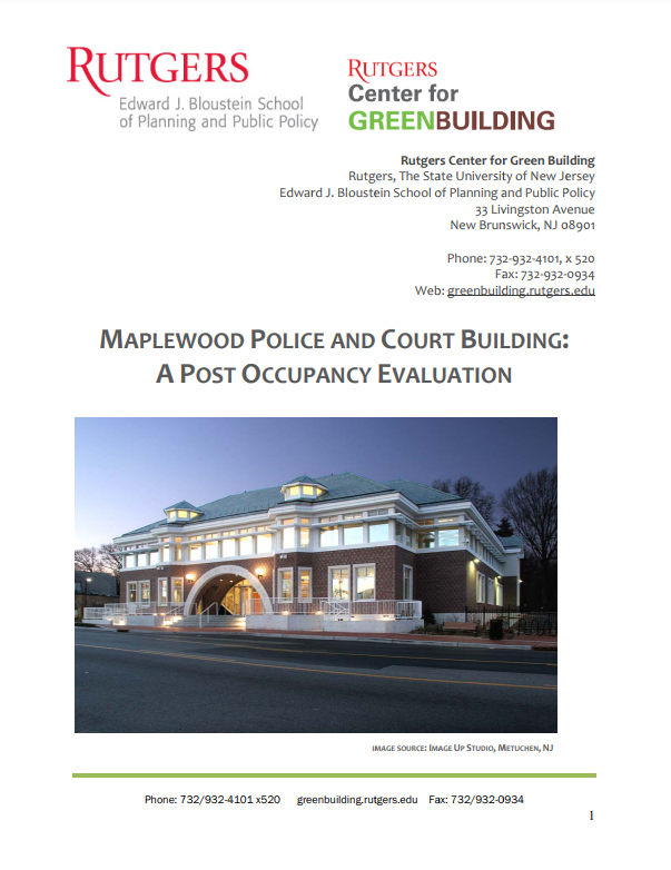 Maplewood Police and Court Building A Post Occupancy Evaluation