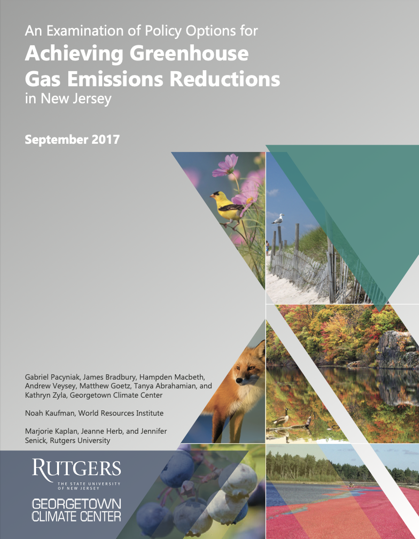 An Examination of Policy Options for Achieving Greenhouse Gas Emissions Reductions in New Jersey