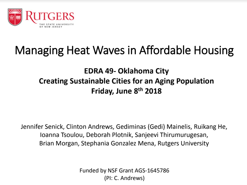 EDRA - Managing Heat Waves in Affordable Housing