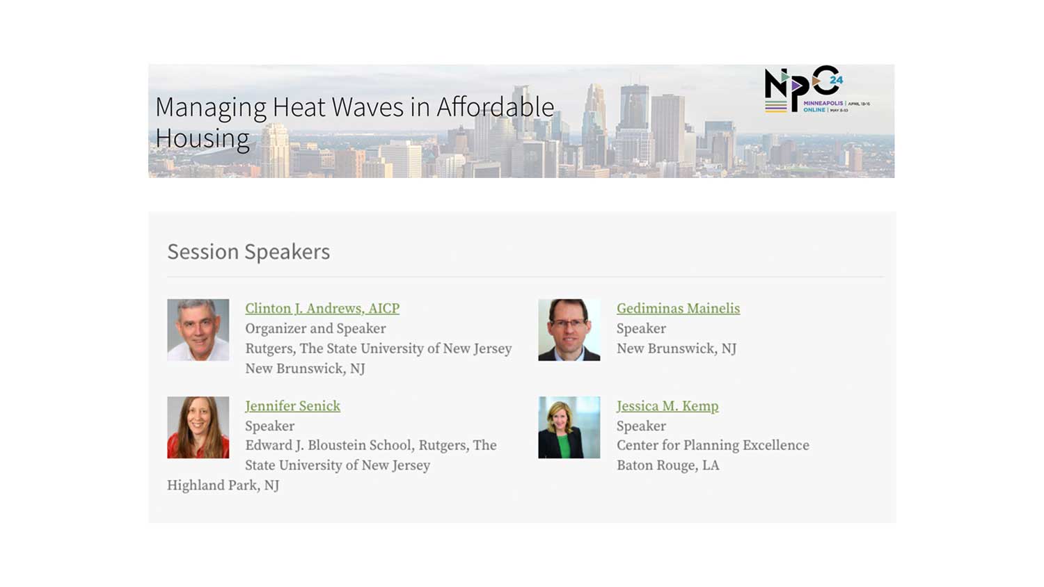 Managing Heat Waves in Affordable Housing