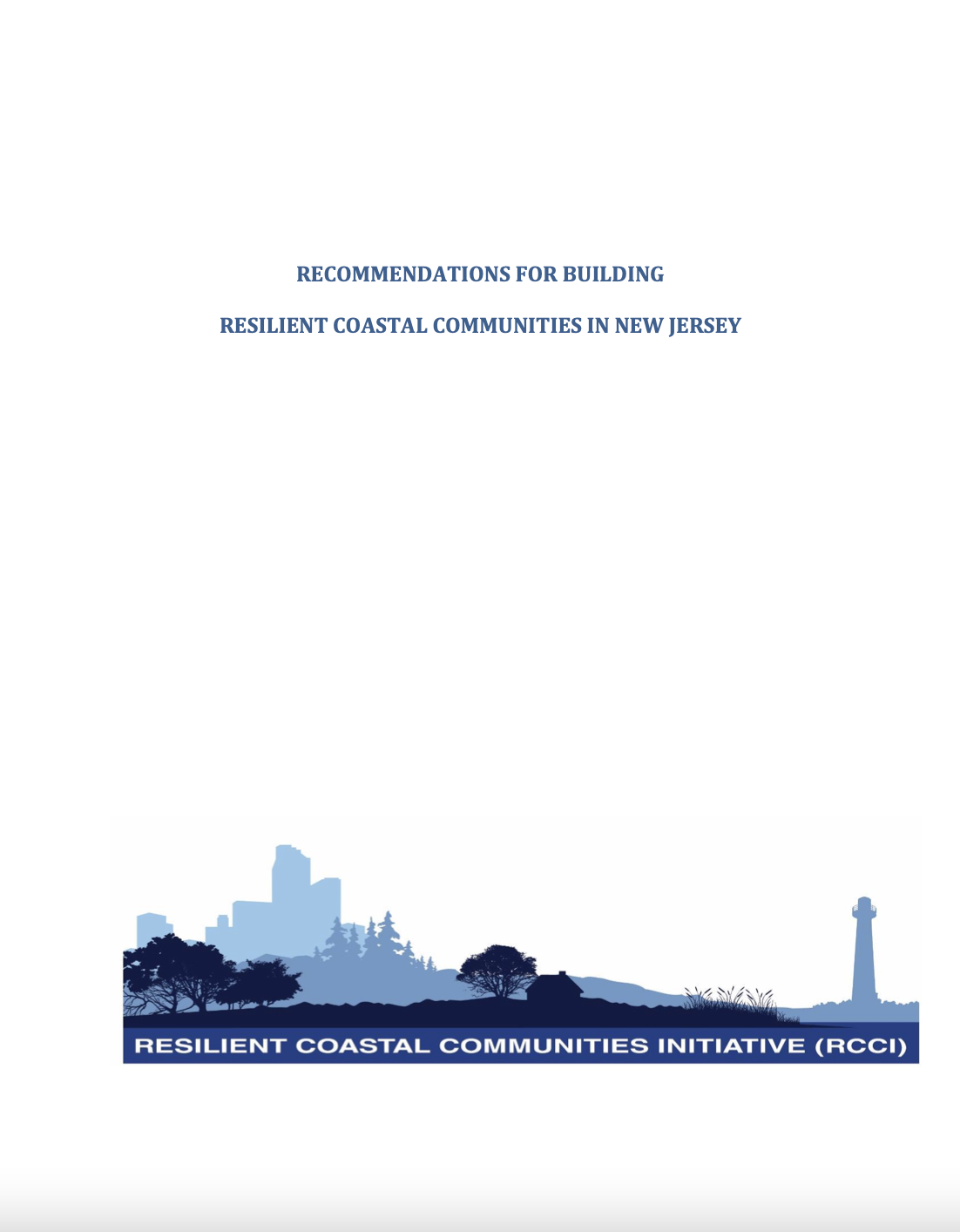 Recommendations for Building Resilient Coastal Communities in New Jersey
