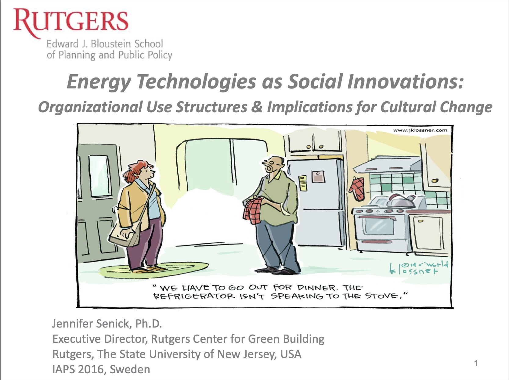 Energy Technologies as Social Innovations