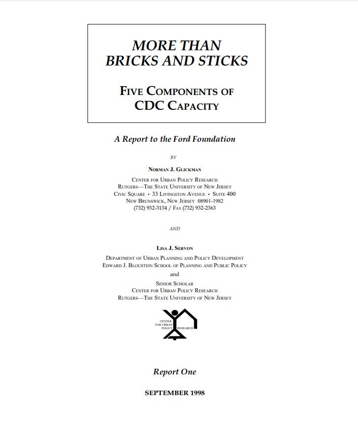 More than Bricks and Sticks Report 1