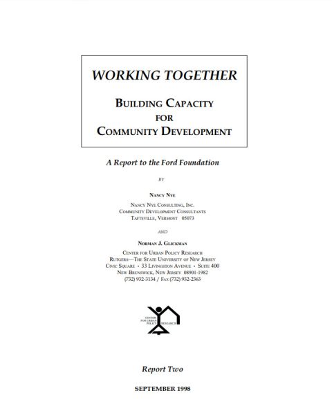 Working Together: Building Capacity for Community Development | Center ...