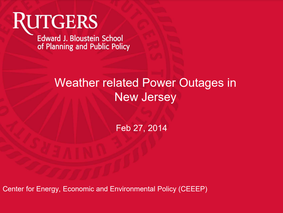 Weather related Power Outages in New Jersey