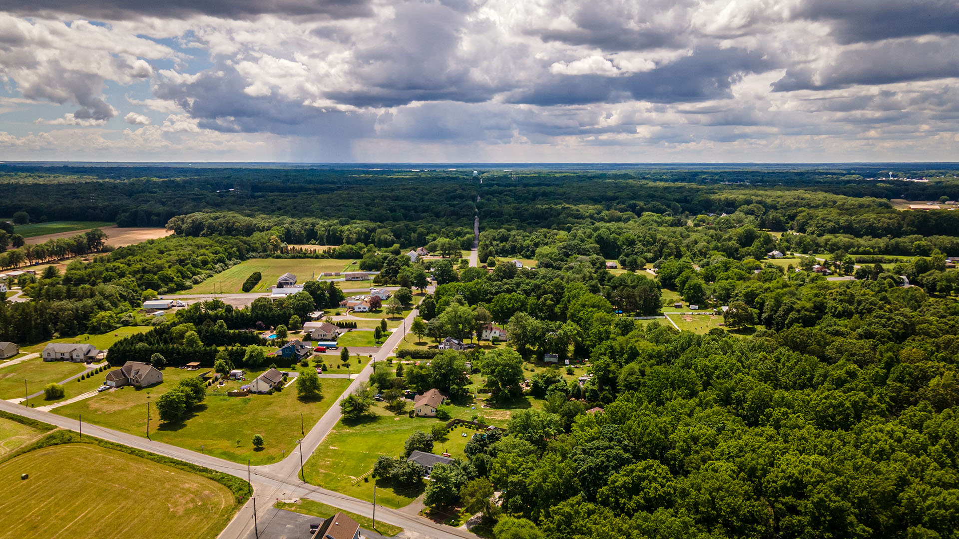 Aerial shot of Vineland, a small town in south New Jersey.